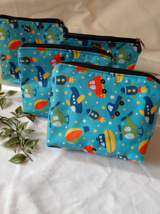 Zipper pouch vehicle blue