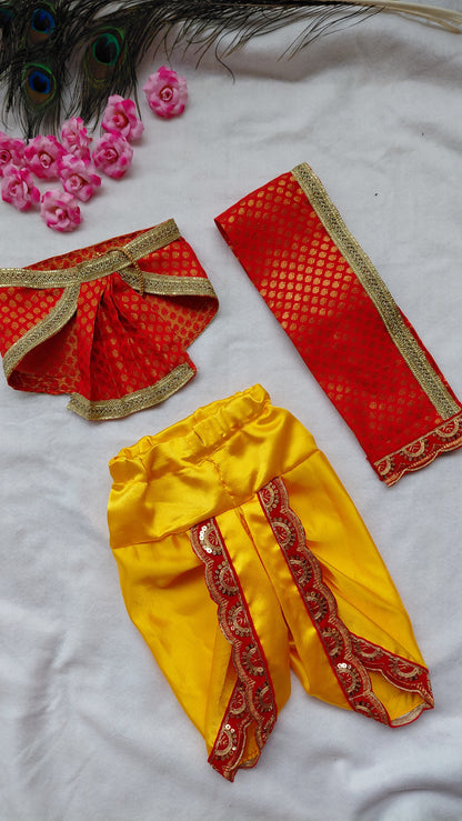 Krishna Costume For Kids Red and yellow