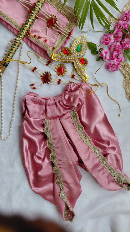 Krishna Dhoti and dupatta with Jwellery