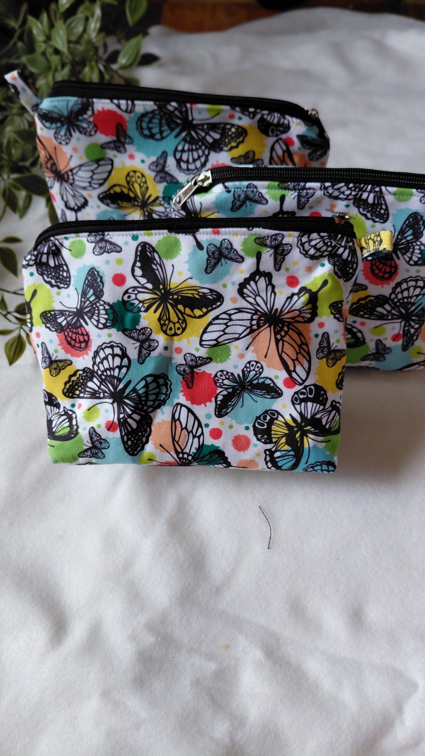 Zipper pouch butterfly