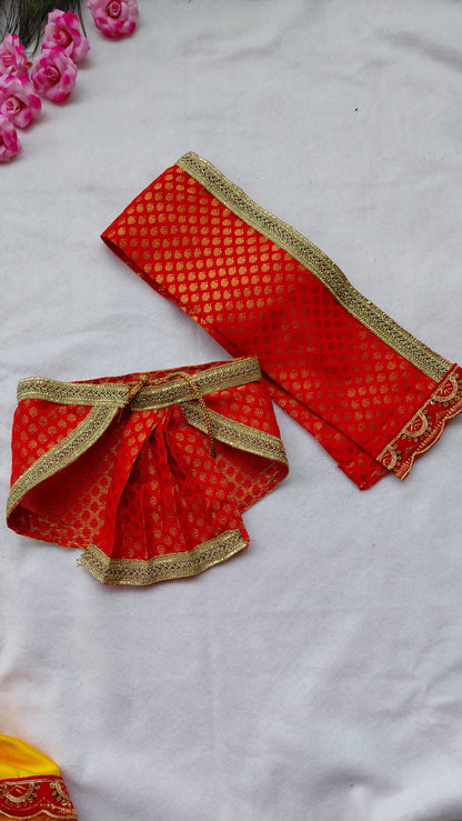 Krishna Costume For Kids Red and yellow