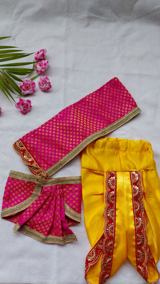 Krishna dhoti and kamarvastra set with dupatta & jwellery Set